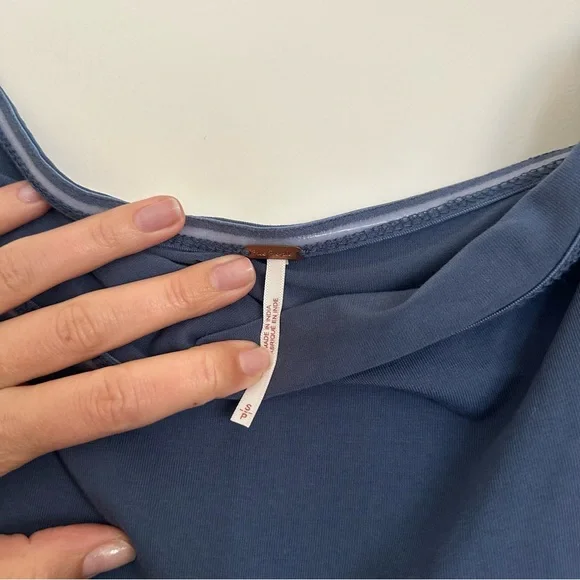 Free People Ondo Drop-Waist Tube Mini Dress in Dark Denim Color - Picture 5 of 5